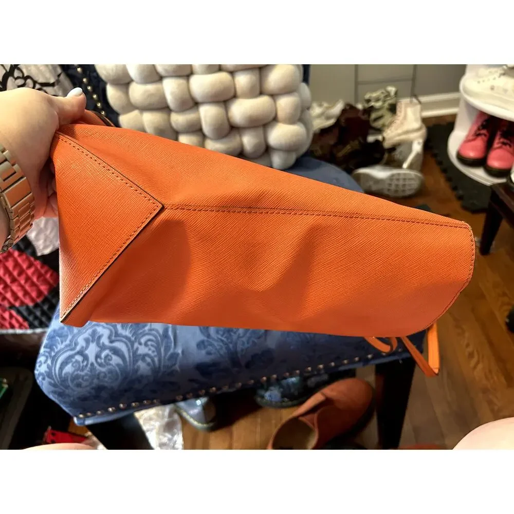 Tumi Voyageur Q Bright Tangerine Orange Tote - Picture 6 of 10